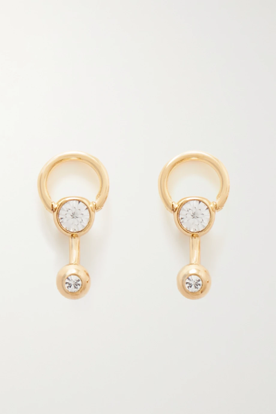 유럽직배송 발렌시아가 귀걸이 BALENCIAGA Force Ball gold-plated crystal earrings 30629810019801754