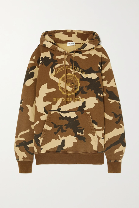 유럽직배송 생로랑 SAINT LAURENT Camouflage-print cotton-jersey hoodie 22527730566238359