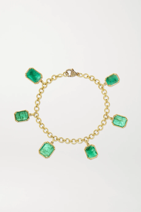 유럽직배송 SYLVA &amp; CIE 18-karat gold emerald bracelet 17476499600020214
