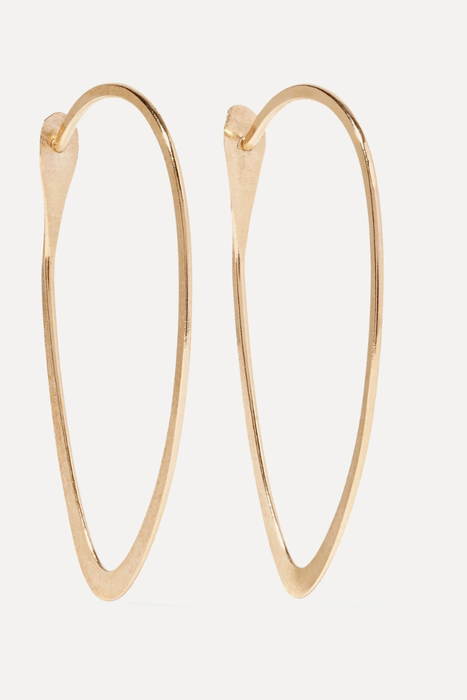 유럽직배송 멜리사조이매닝 귀걸이 MELISSA JOY MANNING 14-karat gold hoop earrings 17957409491330944