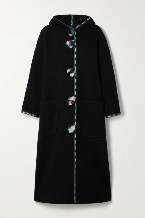 유럽직배송 이자벨마랑 ISABEL MARANT Earley hooded pompom-embellished embroidered wool coat 13452677153166335