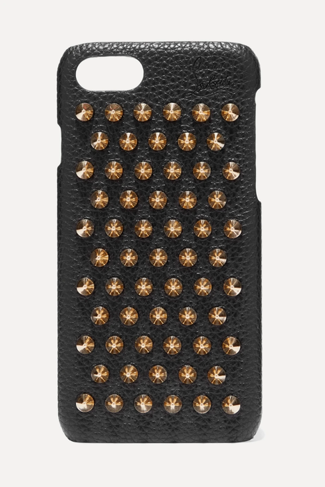 유럽직배송 크리스찬루부탱 CHRISTIAN LOUBOUTIN Loubiphone embellished textured-leather iPhone 7 and 8 case 210638441393