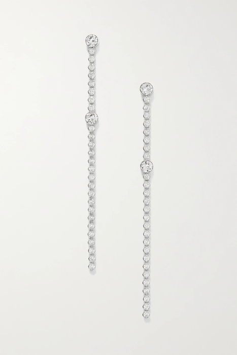 유럽직배송 지방시 GIVENCHY Silver-tone Swarovski crystal earrings 13452677152979347