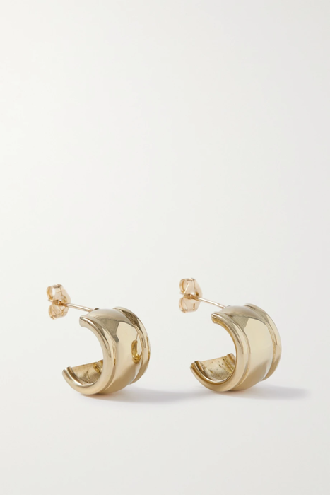유럽직배송 LAURA LOMBARDI + NET SUSTAIN Strada gold-tone hoop earrings 15546005222336141