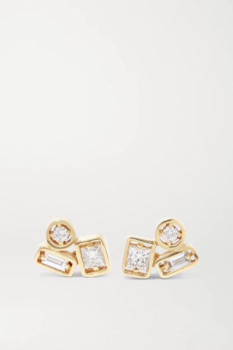 유럽직배송 수잔케일런 귀걸이 SUZANNE KALAN 18-karat gold diamond earrings 17476499599508578
