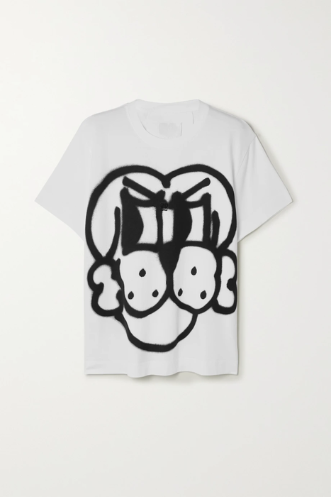 유럽직배송 지방시 티셔츠 GIVENCHY + Chito embroidered printed cotton-jersey T-shirt 22250442025978964