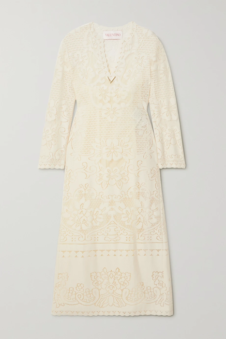 유럽직배송 발렌티노 원피스 VALENTINO Embellished crocheted cotton-blend maxi dress 24665545640625649