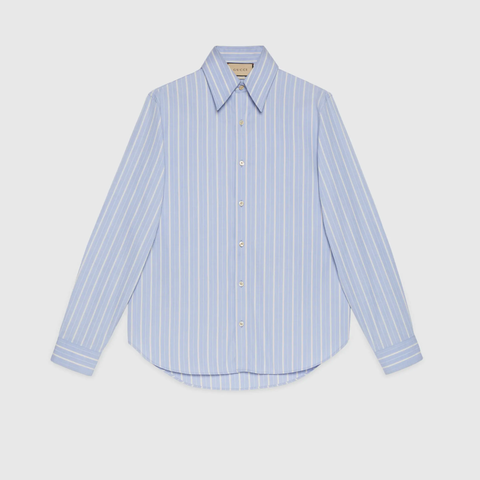 유럽직배송 구찌 셔츠 GUCCI Striped cotton boxy shirt 694238ZAG3T4047