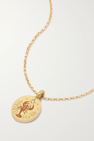 유럽직배송 CECE JEWELLERY The Elephant &amp; Camellia 18-karat gold, enamel and diamond necklace 1647597282491619
