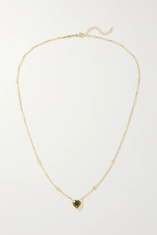 유럽직배송 잭키에이슈 목걸이 JACQUIE AICHE 14-karat gold, tourmaline and diamond necklace 38063312419089153