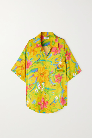 유럽직배송 발렌시아가 셔츠 BALENCIAGA Floral-print crinkled-twill shirt 1647597284060066