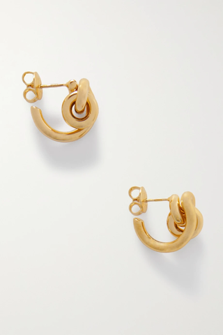 유럽직배송 보테가베네타 귀걸이 BOTTEGA VENETA Gold-plated hoop earrings 1647597288716747