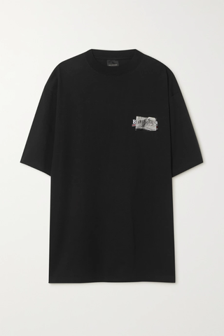 유럽직배송 발렌시아가 티셔츠 BALENCIAGA Printed cotton-jersey T-shirt 1647597291535902
