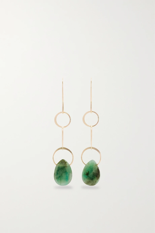 유럽직배송 멜리사조이매닝 귀걸이 MELISSA JOY MANNING 14-karat recycled gold emerald earrings 43769801095248792